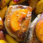 Peach Pork Chops are the perfect combination of sweet and savory. An easy and beautiful one pan meal, ready in just 30 minutes.