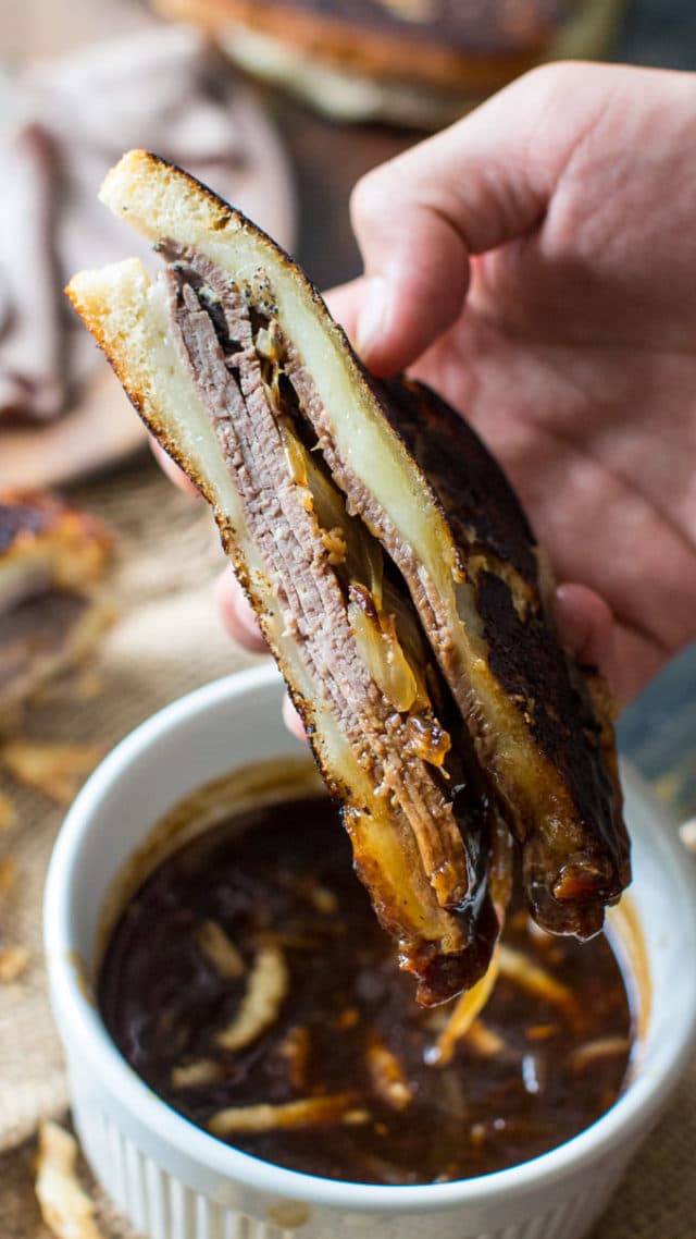French Dip Grilled Cheese Sandwich - 30 minutes meals