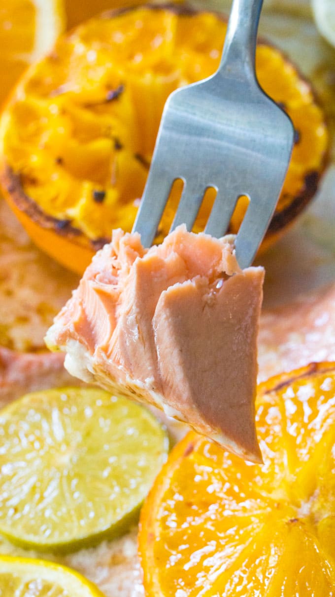 Easy One Pan Honey Citrus Salmon takes only 30 minutes to make.This healthy meal is a great combo of sweet and savory and refreshing citrus flavor.