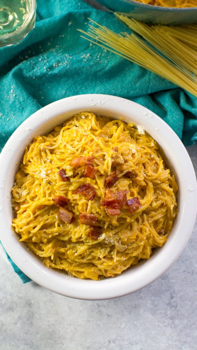ONE POT BACON PUMPKIN PASTA 30 minutes meals