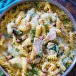 Chicken Cordon Bleu Pasta packs all of the delicious flavors of the classic dish, in an easy, 30 minute and one pan pasta recipe!