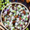 Chicken Waldorf Salad is the perfect combination of sweet and savory. Crispy apples, juicy grapes and crunchy nuts are combined to create the perfect bite!