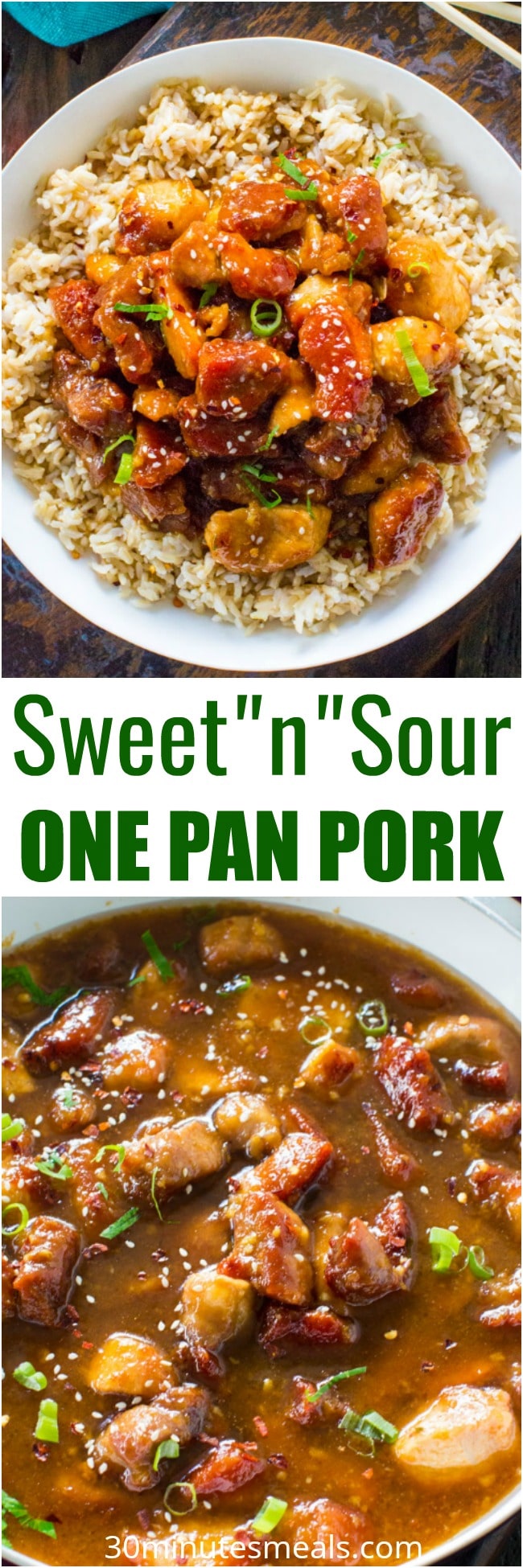 Sweet and Sour Pork is a restaurant quality meal that can be easily made at home in one pan with budget friendly ingredients.