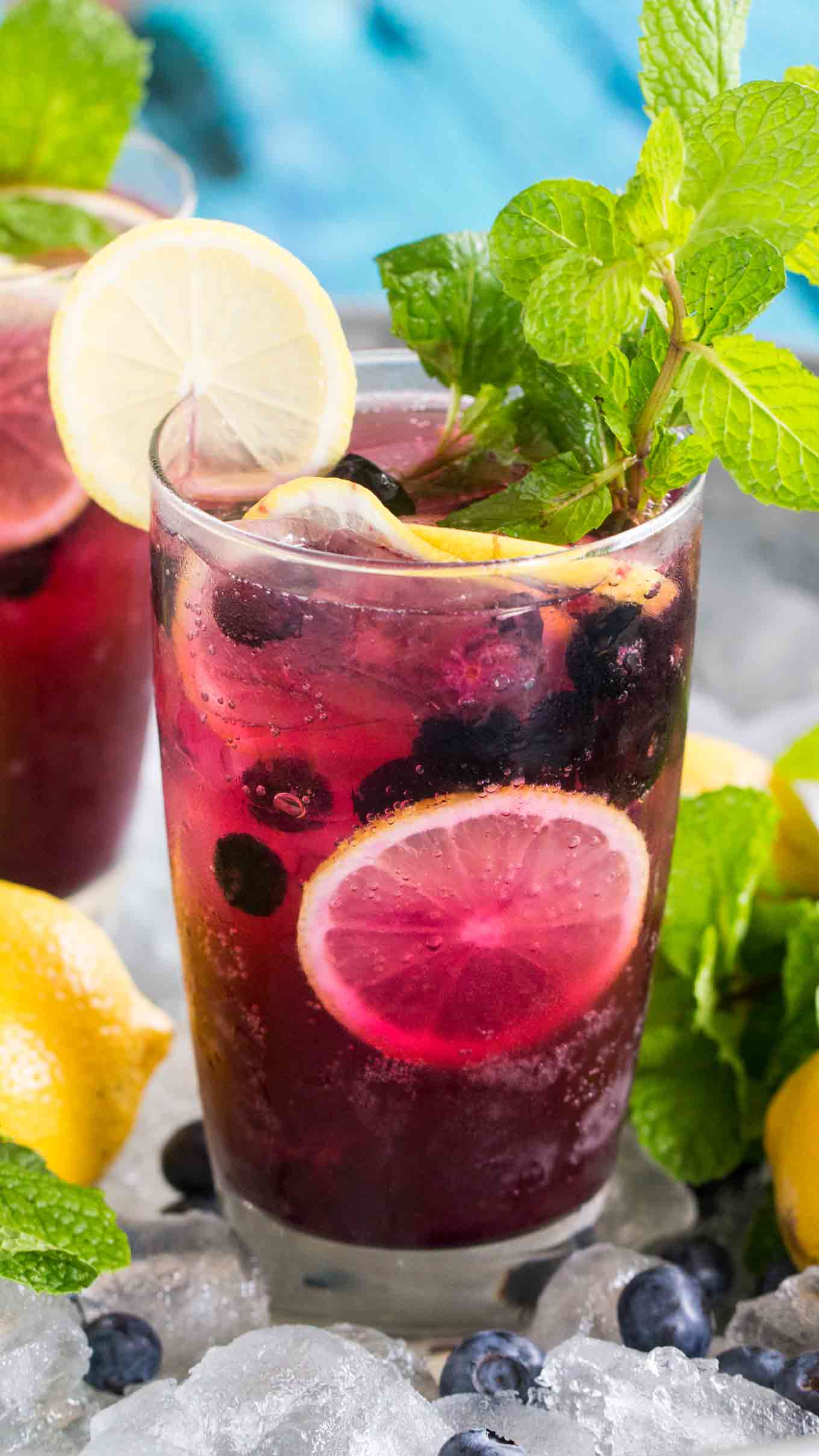Blueberry Lemonade tastes delicious and refreshing year round. Made easy with sweet blueberry simple syrup and fresh lemon juice.