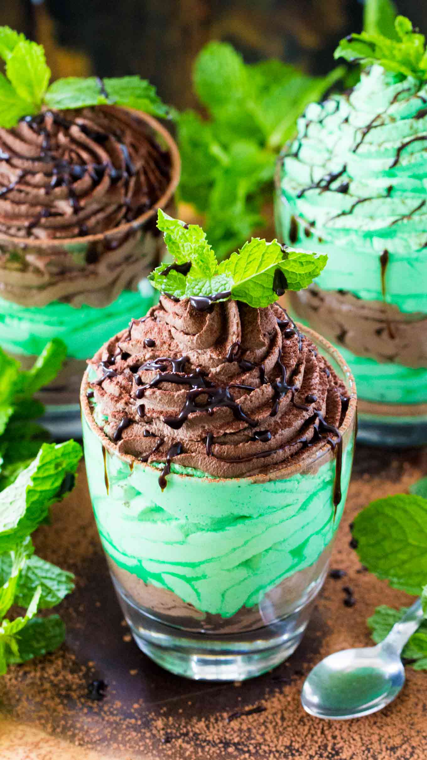 Chocolate Mint Mousse made with just a few ingredients is a flavorful and creamy take on the classic, more labor intensive mousse. 