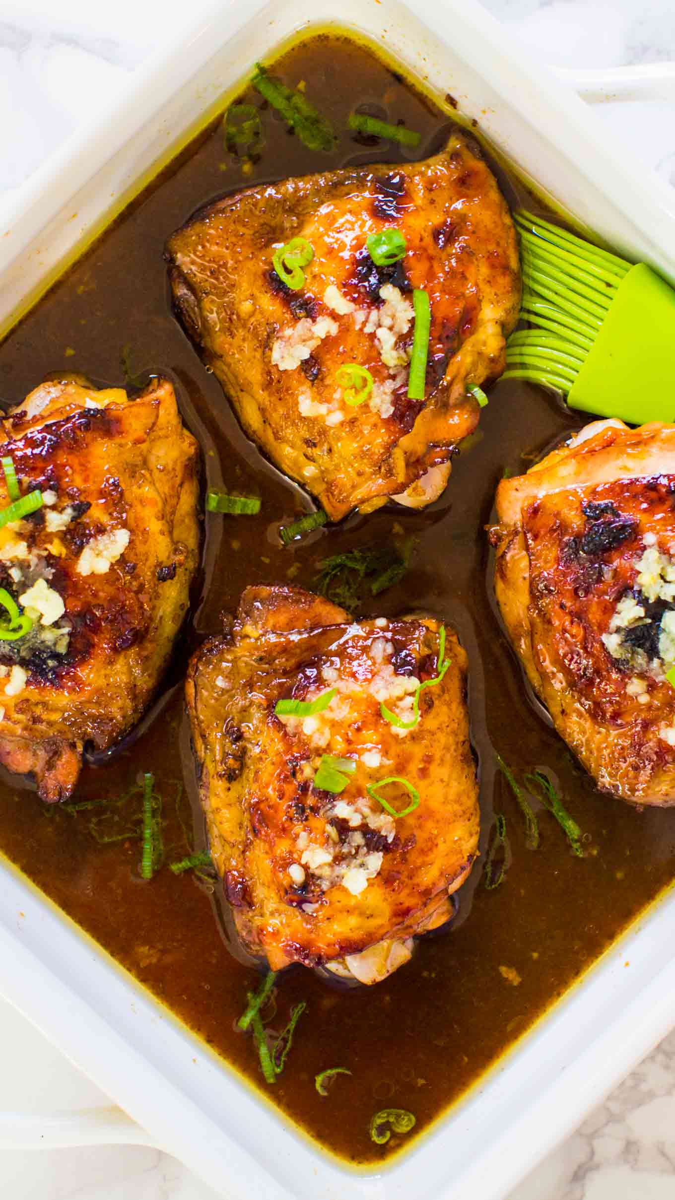 Honey balsamic glazed chicken thighs