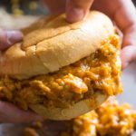 Buffalo Chicken Sloppy Joes made with just a few ingredients in one pan in just 30 minutes, are cheesy and perfectly hot.