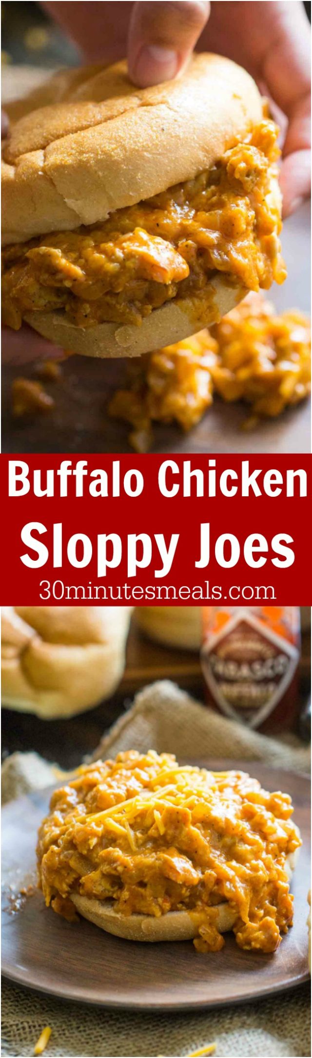 Buffalo Chicken Sloppy Joes [Video] - 30 minutes meals