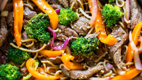 Skinny Mongolian Beef Noodles 30 Minutes Meals