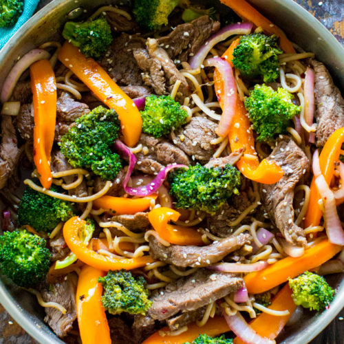 Skinny Mongolian Beef Noodles - 30 minutes meals