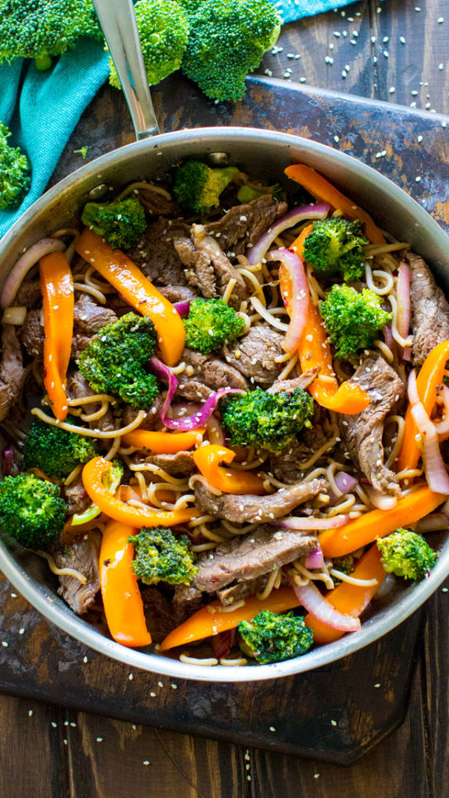 Skinny Mongolian Beef Noodles - 30 minutes meals