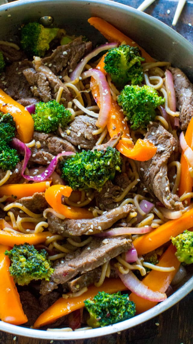 Skinny Mongolian Beef Noodles - 30 minutes meals