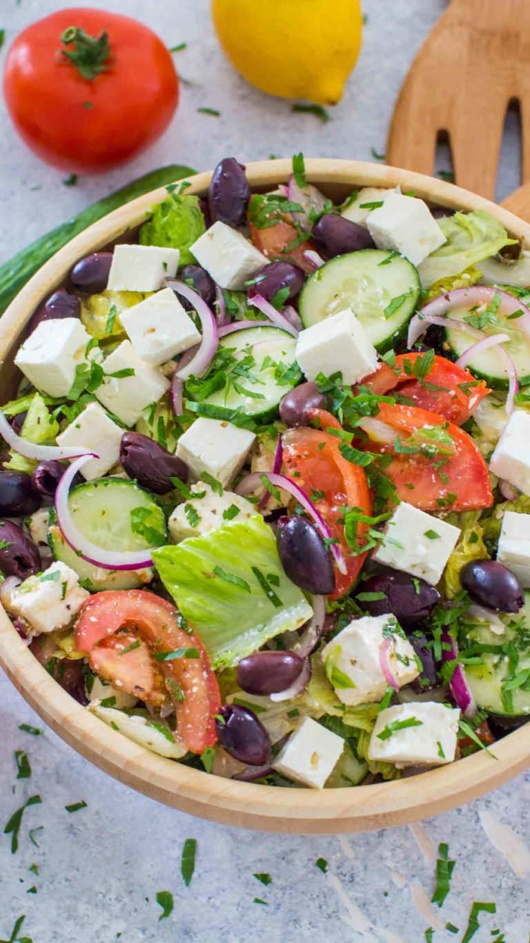 Greek Salad Recipe with Homemade Dressing - 30 minutes meals