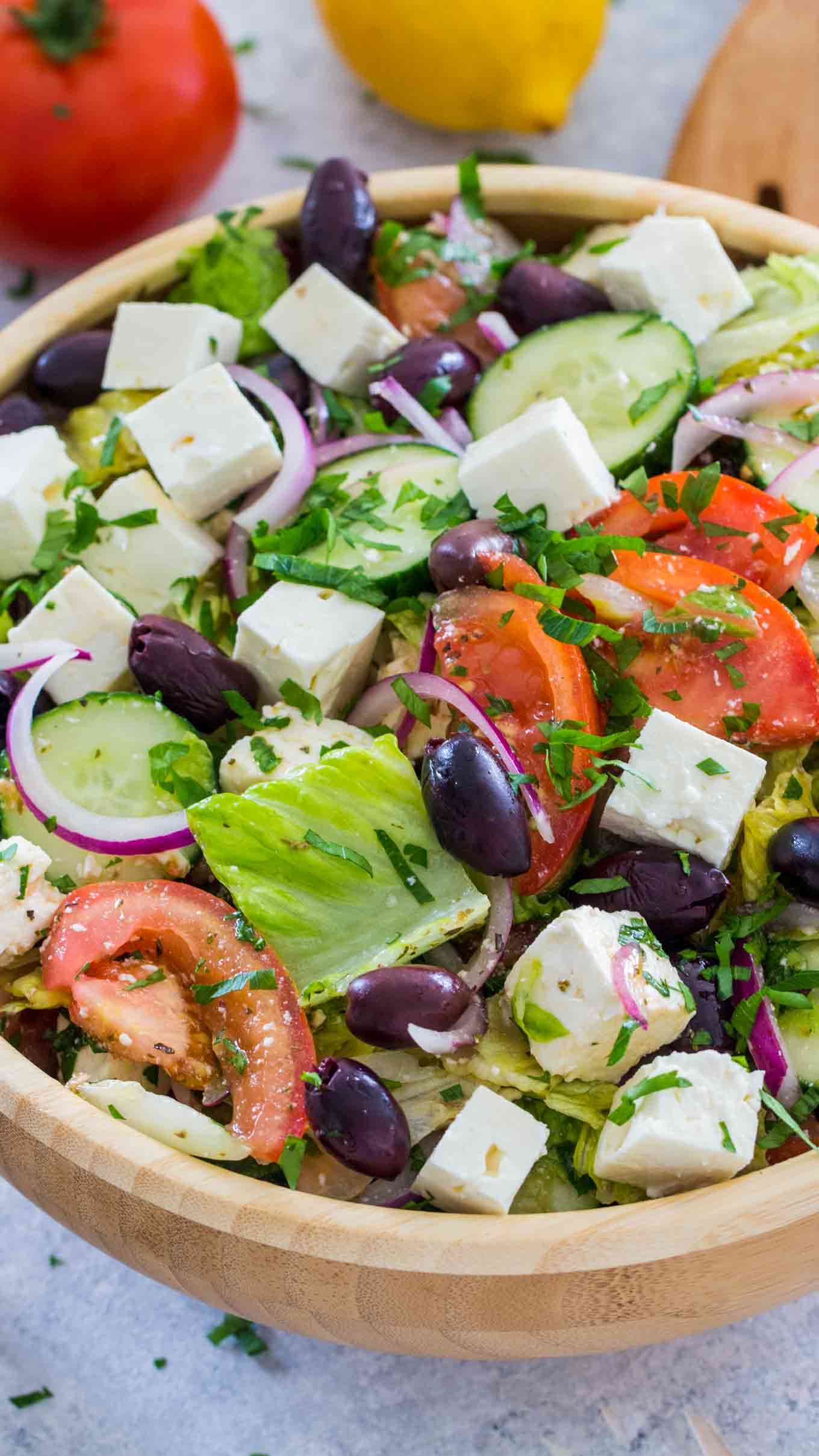 Prepare Greek salad using our mixing bowl and shaker for dressing 🥗 Visit  our website for more offers: link in bio ✓ #tupperware…