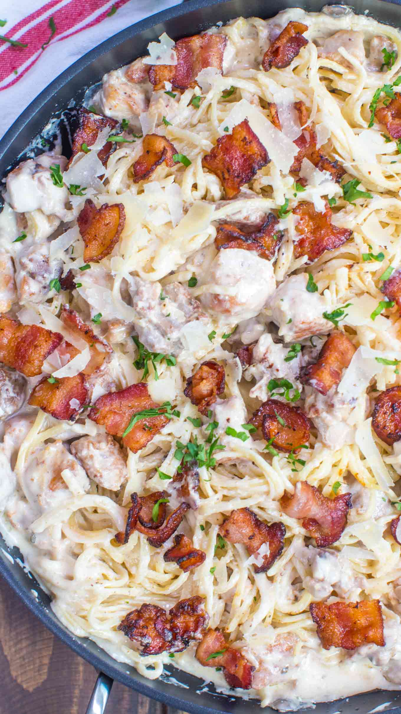 Chicken Ranch Pasta With Bacon - 30 Minutes Meals