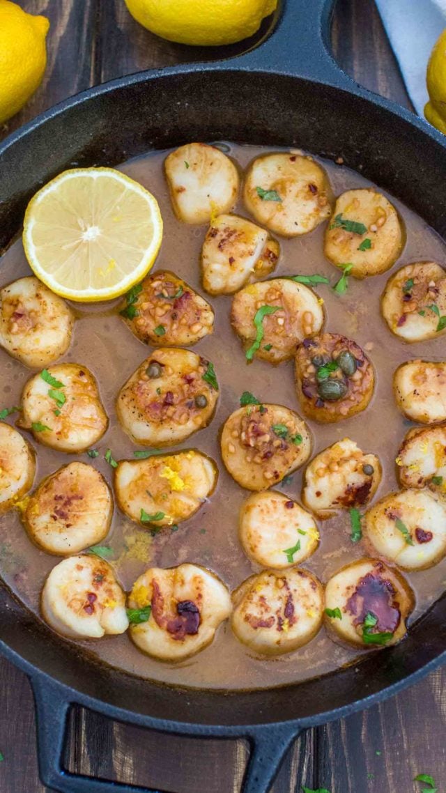 Lemon Garlic Scallops Recipe- 30 minutes meals