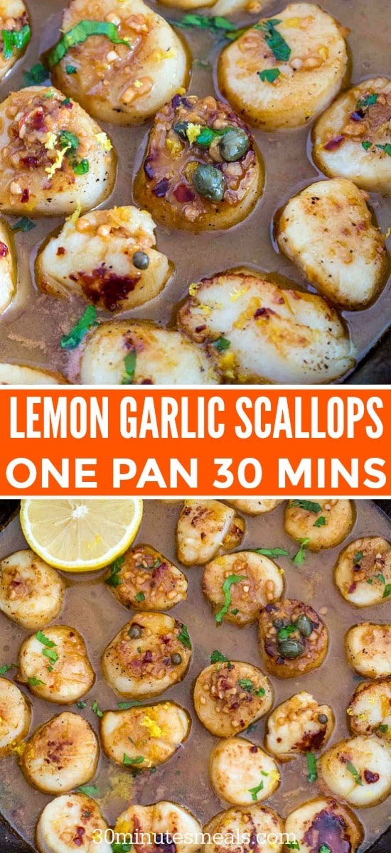 Lemon Garlic Scallops