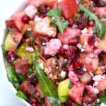 Cranberry Apple Salad is an easy festive side dish perfect for Christmas and Thanksgiving. #cranberries #30minutemeals #saladrecipes #sidedish #thanksgivingrecipes