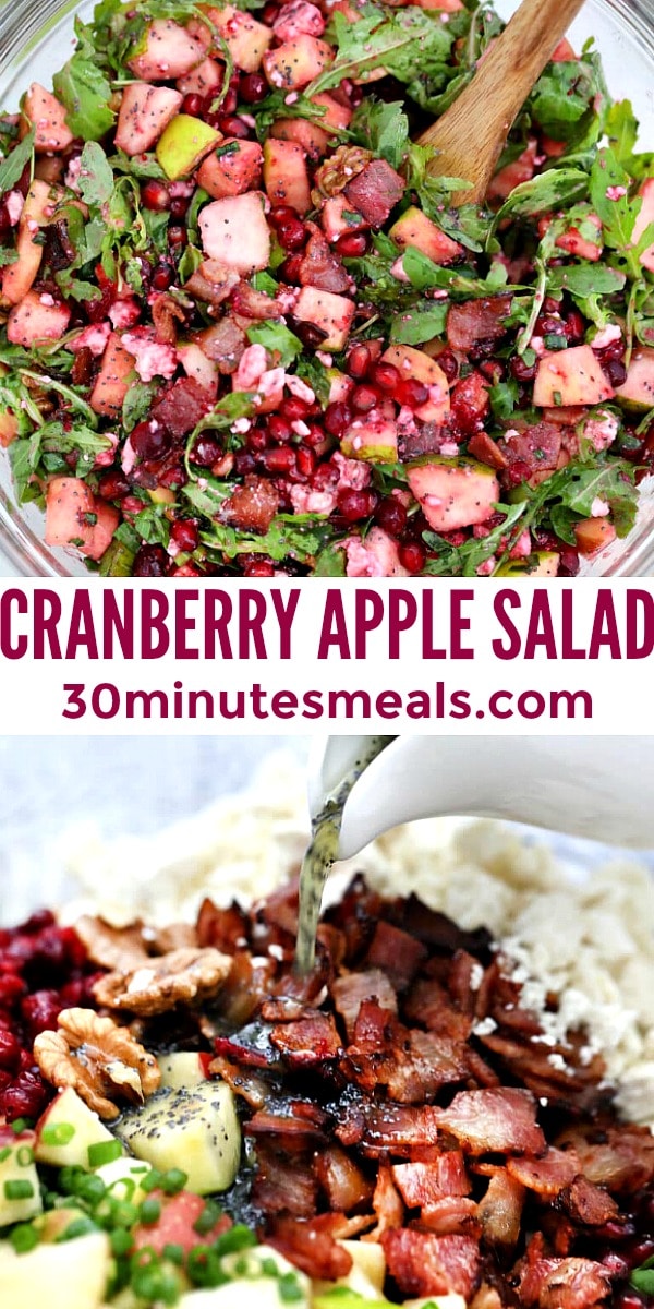 Easy Cranberry Apple Salad pin