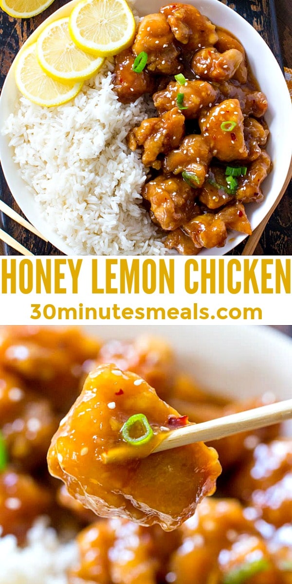 Easy Honey Lemon Chicken pin