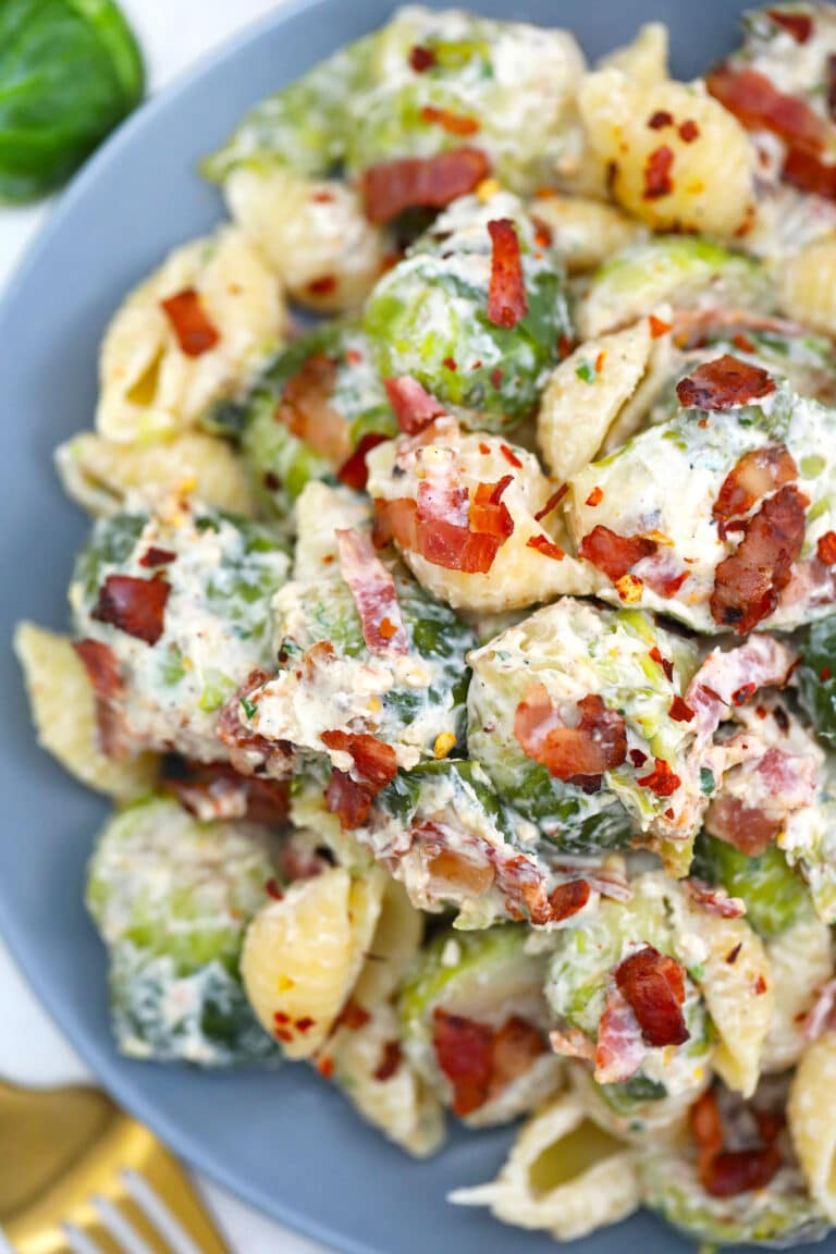 Brussels Sprouts in Alfredo Sauce Pasta 30 minutes meals