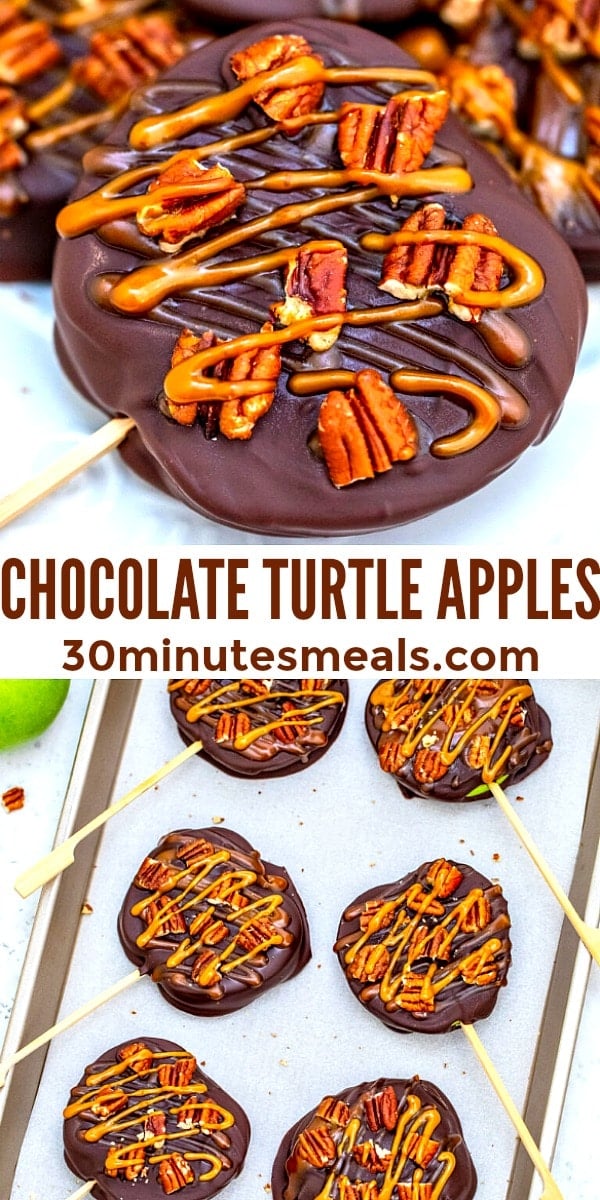 Easy Chocolate Turtle Apple pin