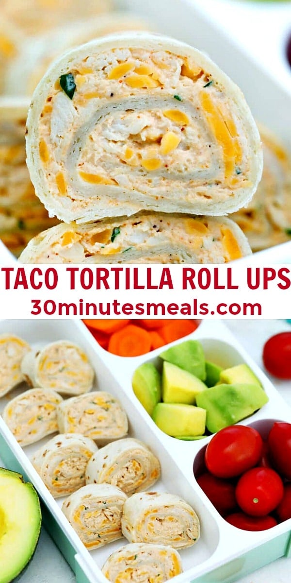 Easy Taco Tortilla Roll Ups pin