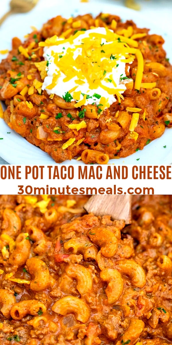 One Pot Taco Mac and Cheese pin