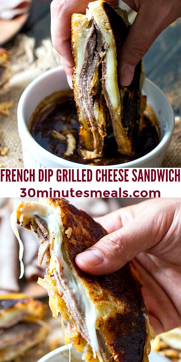 Photo of French Dip Grilled Cheese Sandwich pin