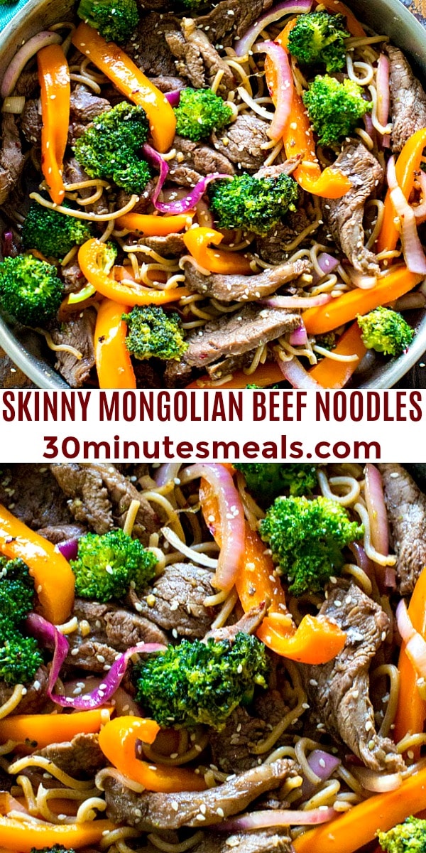 Photo of Skinny Mongolian Beef Noodles pin
