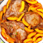 One pan peach pork chops.