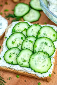 Cucumber Sandwiches are the perfect refreshing and delicious finger food. They are ready in minutes and can be enjoyed as appetizers or with tea. #cucumbersandwiches #sandwiches #teasandwiches #30minutemeals #fingerfood