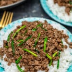 Korean Beef Bowls are super tasty made with ground beef and ready in 15 minutes. #koreanbeef #beefbowls #beefrecipes #30minutemeals #30minutemeals