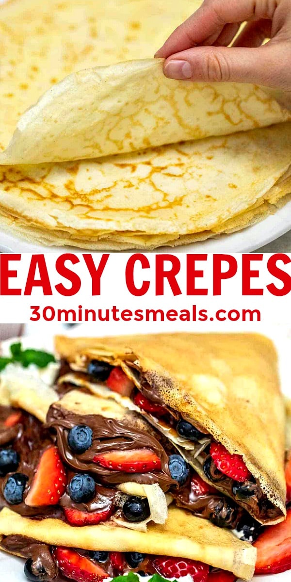 Easy French Crepes pin