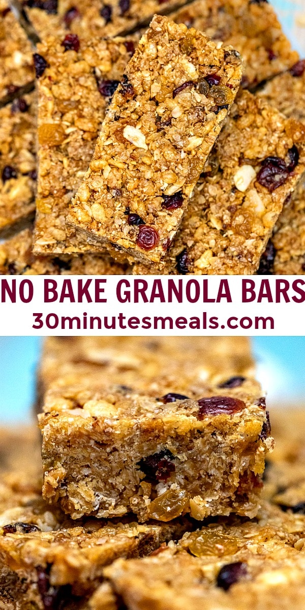 Photo of No Bake Granola Bars pin