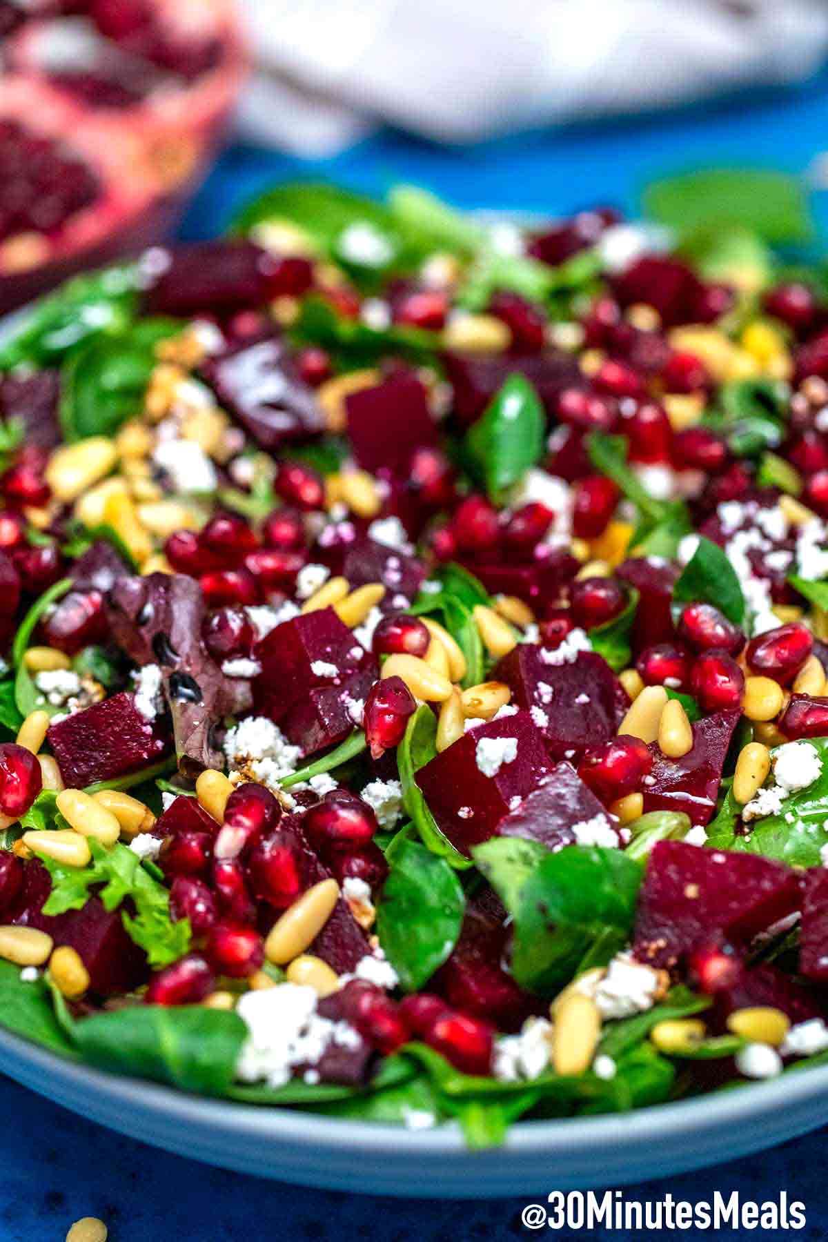Easy Beet Salad with Spinach