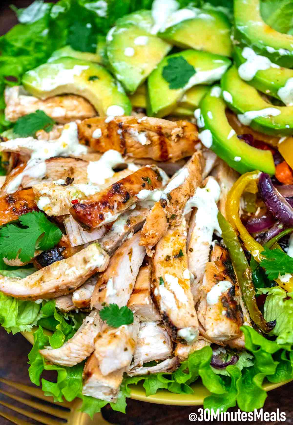 Grilled Chicken Fajita Salad