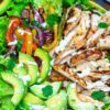 Easy Grilled Chicken Fajita Salad with Avocado