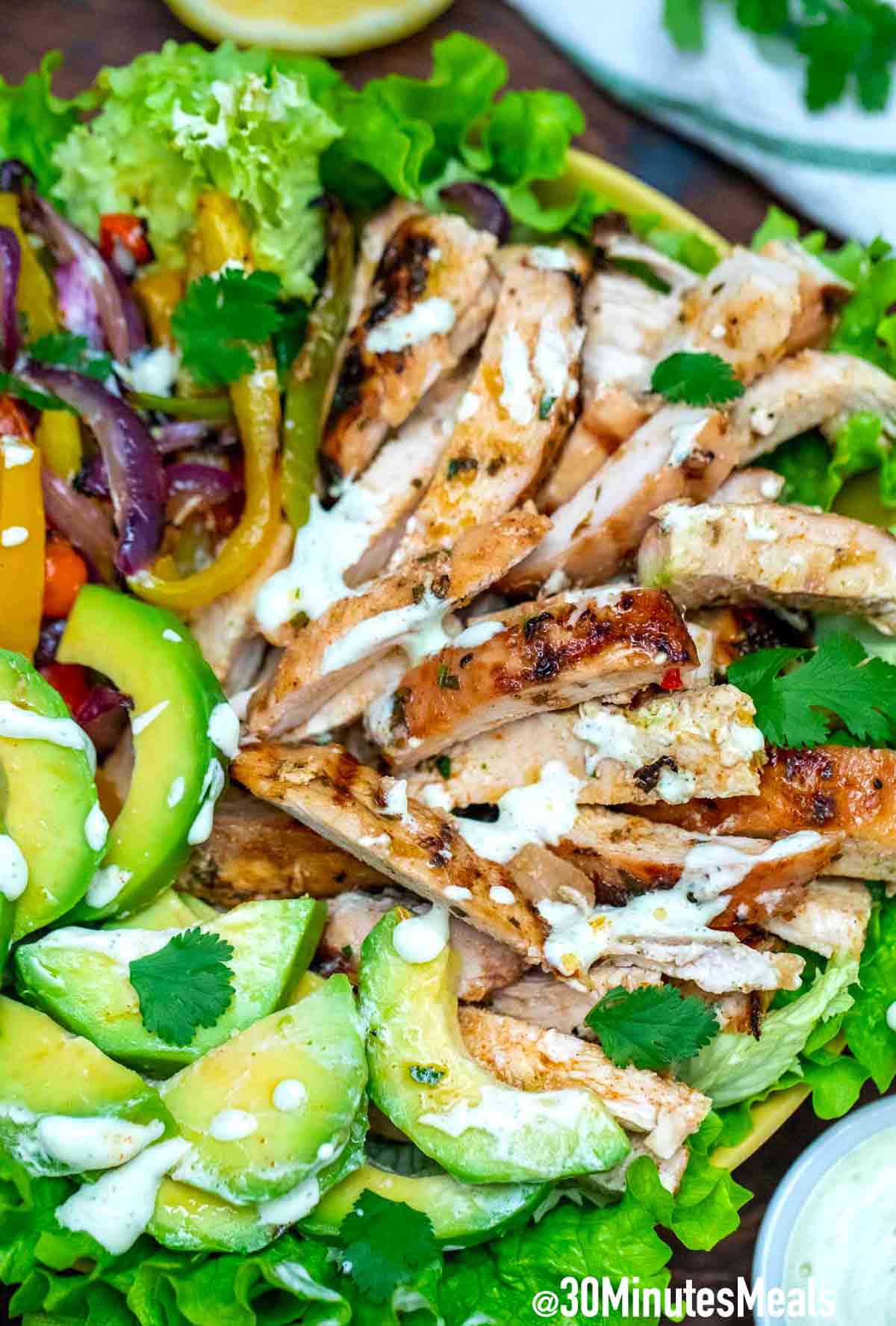 Easy Avocado and Grilled Chicken Salad
