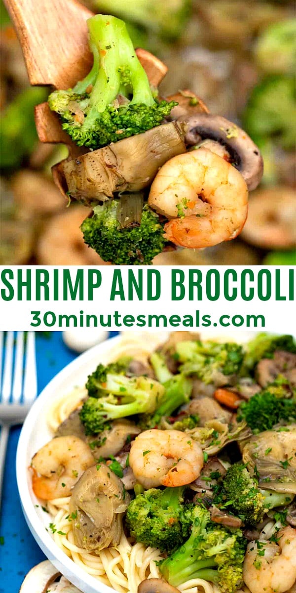 easy shrimp and broccoli pin
