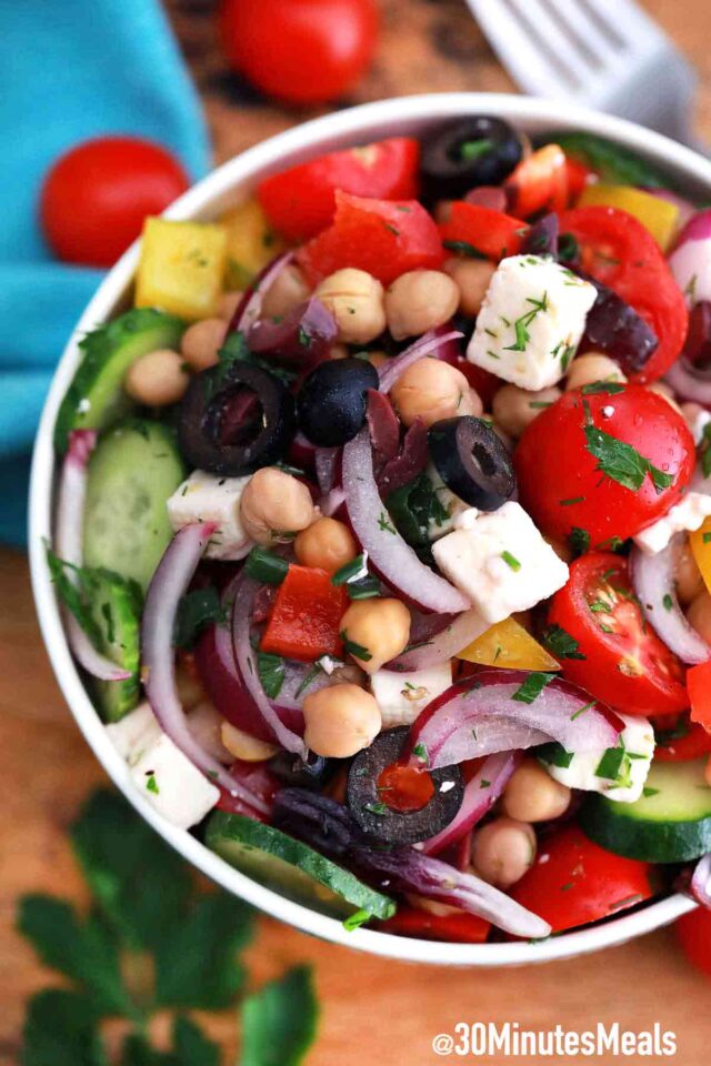 mediterranean salad with feta