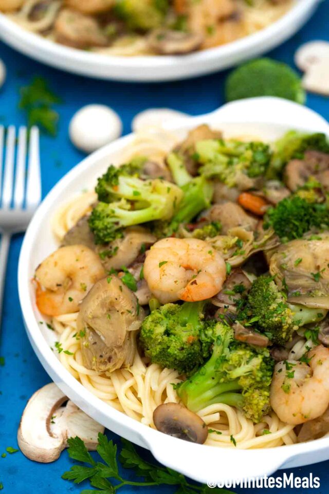 easy and healthy shrimp and broccoli