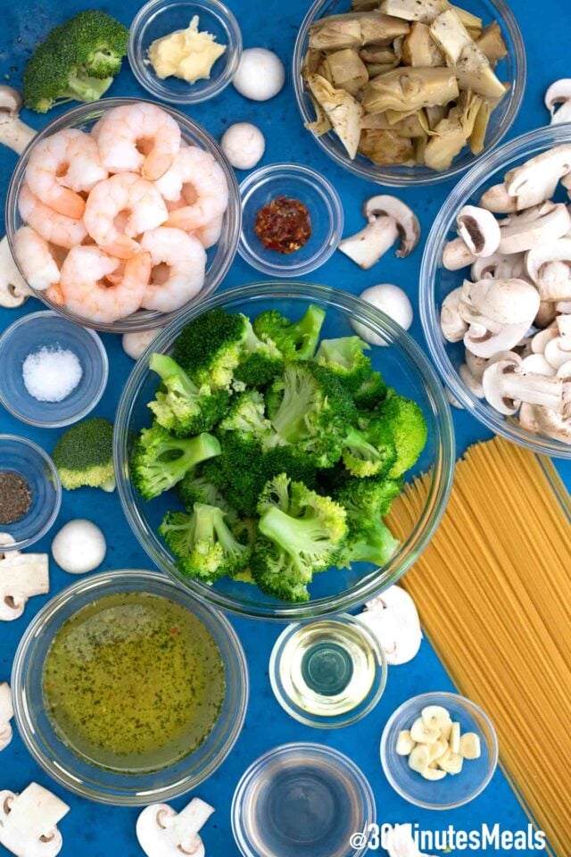 homemade shrimp and broccoli