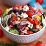 mediterranean salad with olives