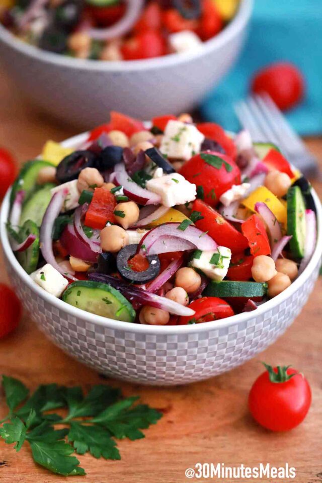 mediterranean salad with olives