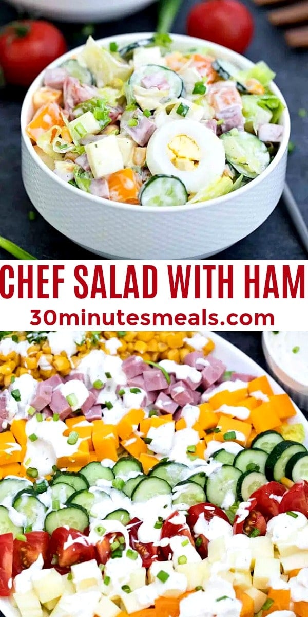 easy chef salad with ham pin