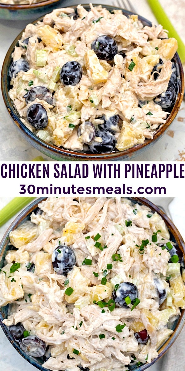 easy chicken salad with pineapple pin