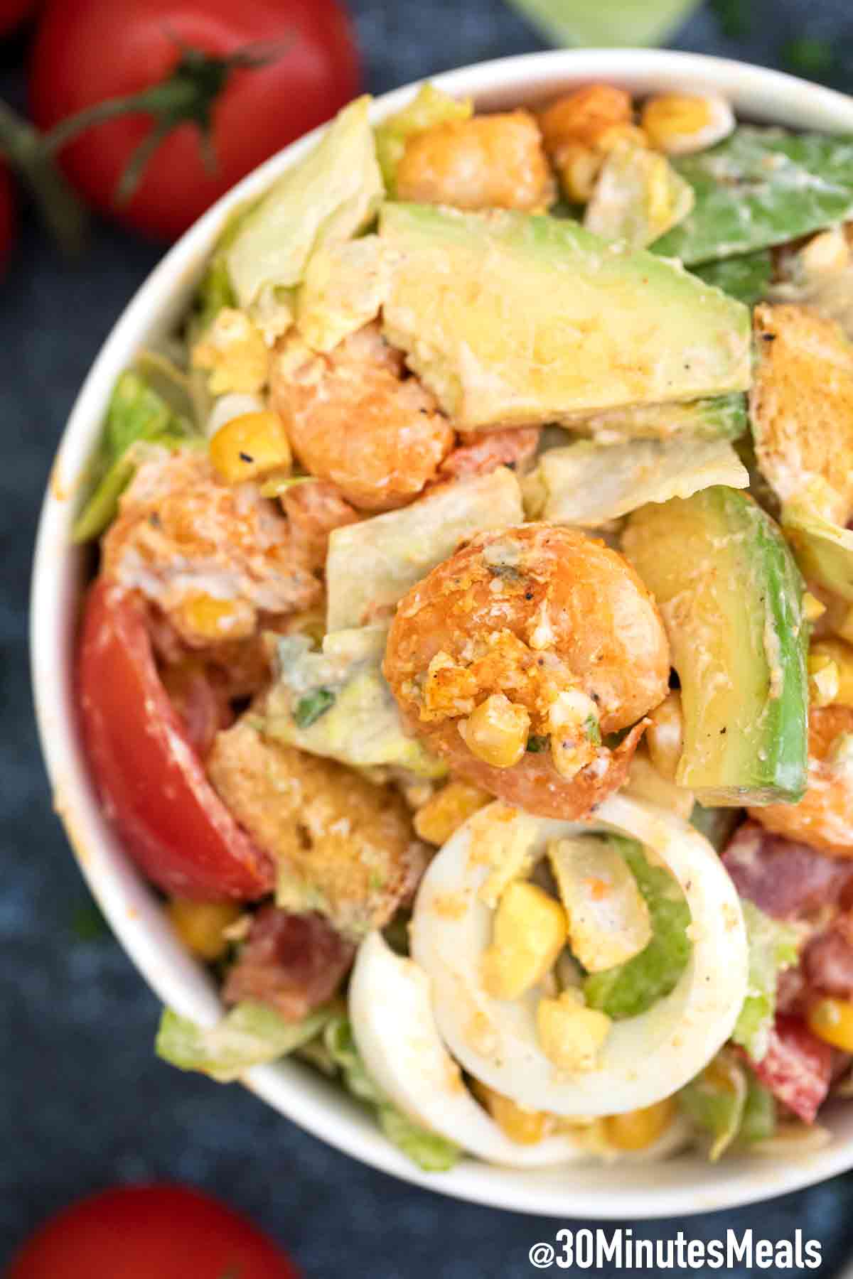 Shrimp Cobb Salad with Avocado - 30 minutes meals