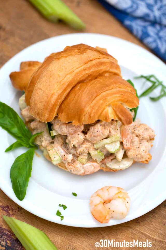 shrimp salad sandwich