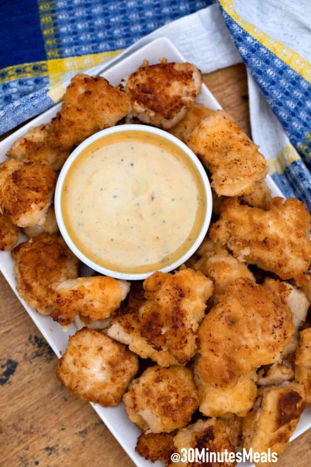 chick fil a chicken nuggets with honey mustard sauce